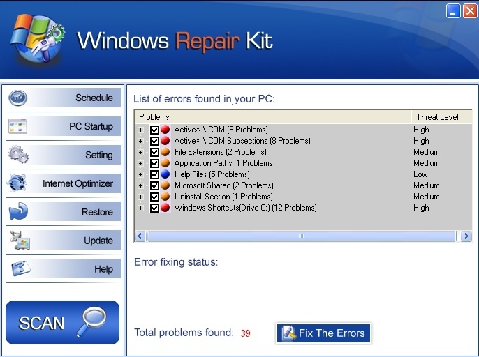 tweaking windows repair license key
