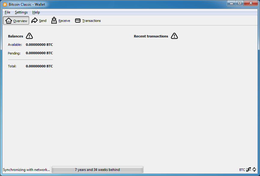 Bitcoin Classic - Screenshot #1