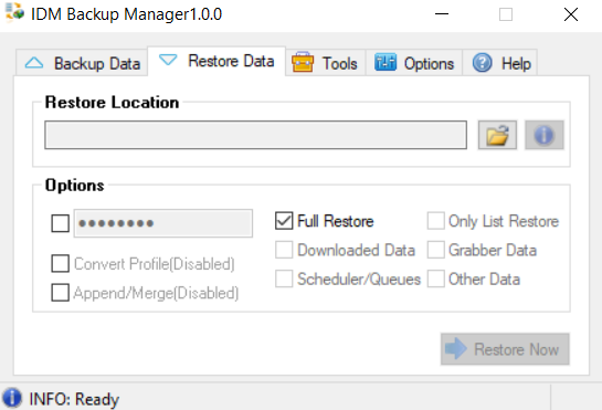 IDM Backup Manager - Screenshot #2