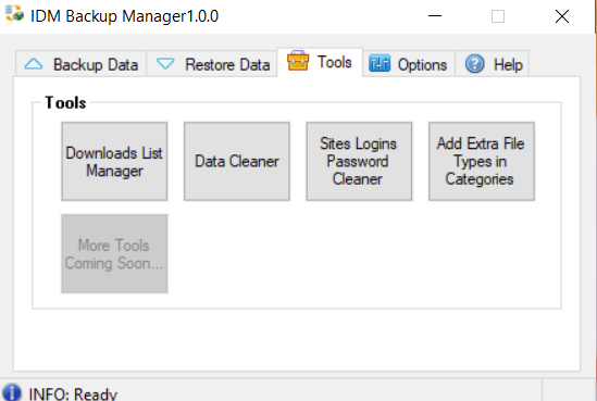 IDM Backup Manager - Screenshot #1
