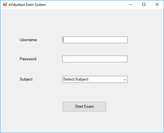 eVidyalaya Exam System - Screenshot #1