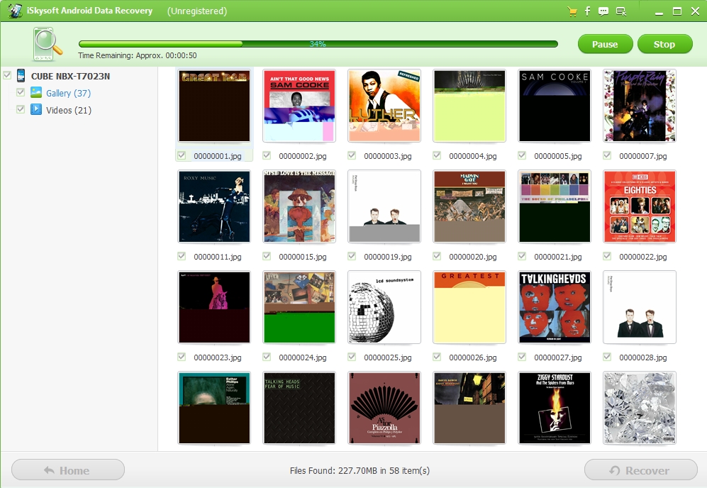 iSkysoft Android Data Recovery - Screenshot #1