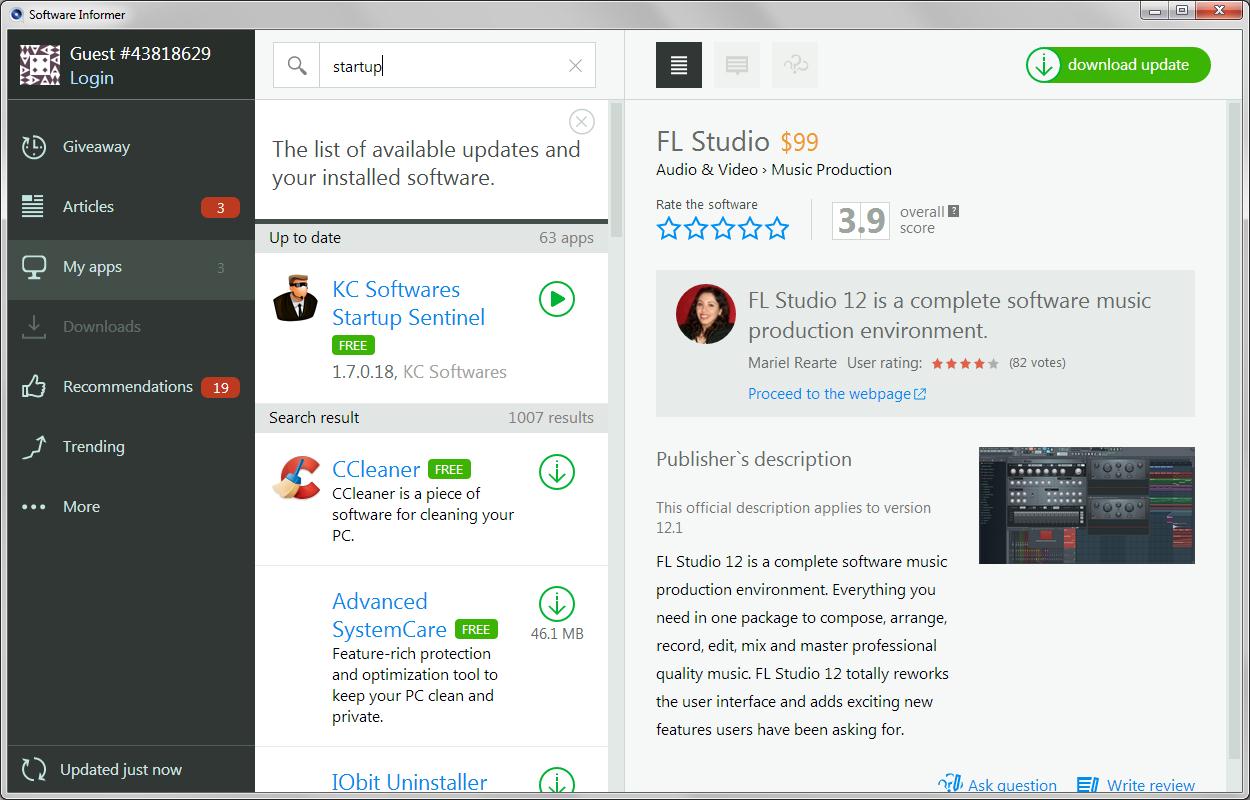 KC Softwares Startup Sentinel download for free SoftDeluxe