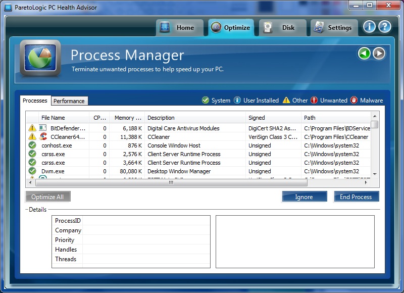 ParetoLogic PC Health Advisor - Screenshot #3