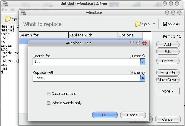 wReplace - Screenshot #2