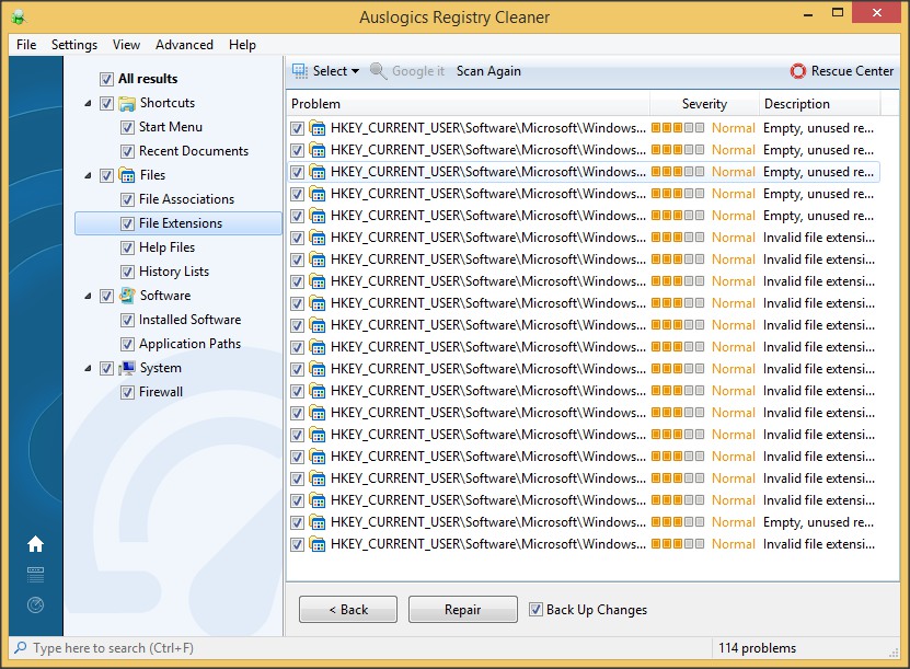 AusLogics Registry Cleaner - Screenshot #2