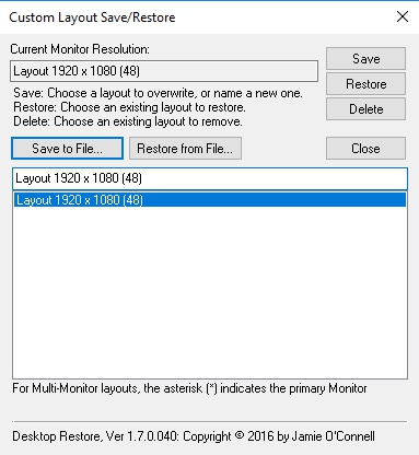 Desktop Restore - Screenshot #1