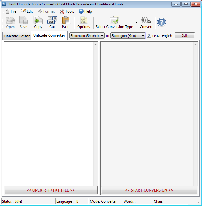 Hindi Unicode Tool - Screenshot #1