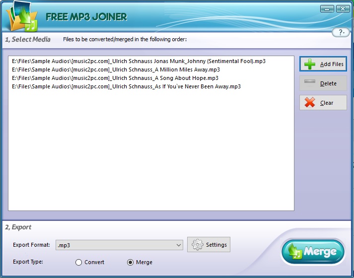 Free MP3 Joiner - Screenshot #7