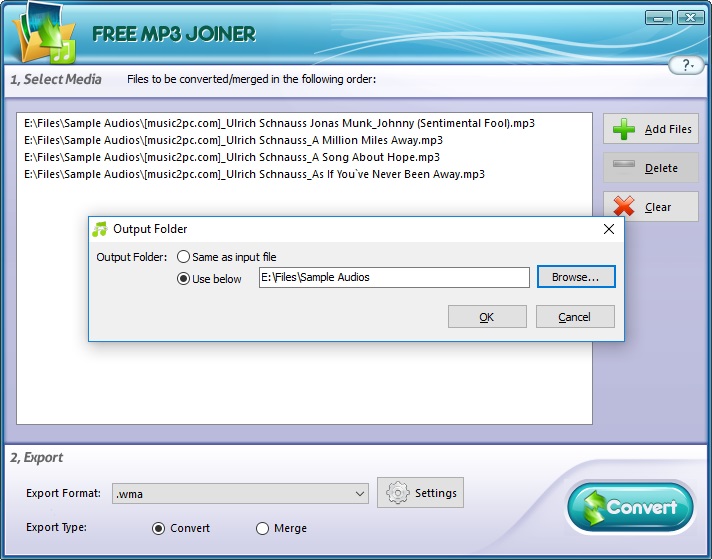 Free MP3 Joiner - Screenshot #3