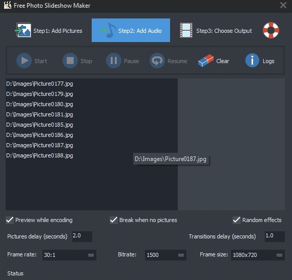 Free Photo Slideshow Maker - Screenshot #1