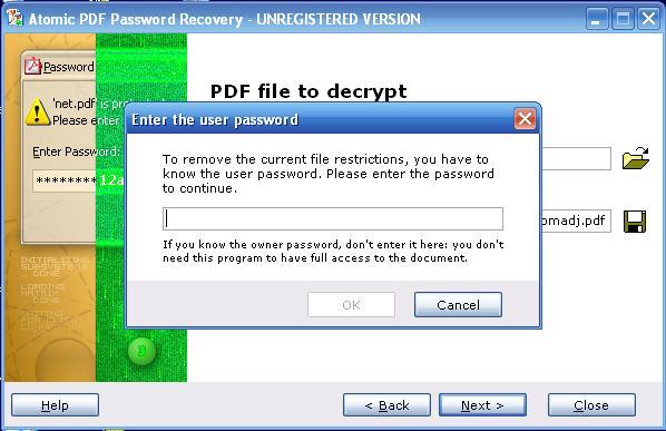 Atomic PDF Password Recovery - Screenshot #5