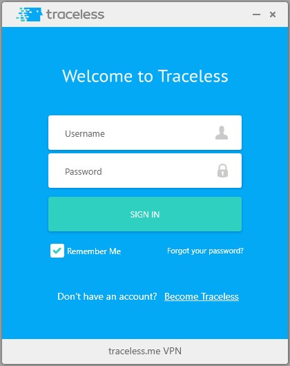 traceless.me VPN - Screenshot #1