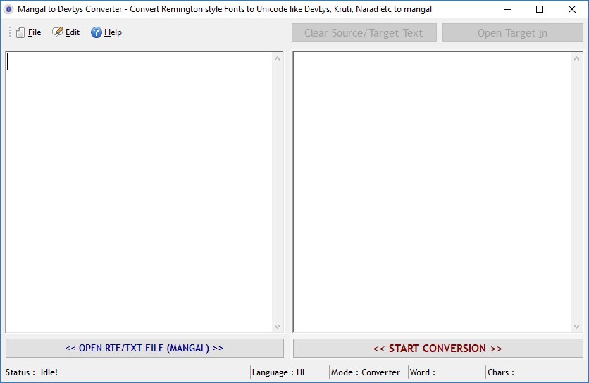 Mangal to DevLys Converter - Screenshot #1