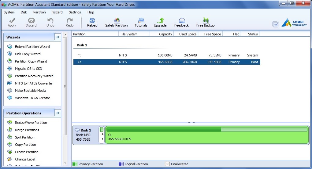 AOMEI Partition Assistant Standard Edition - Screenshot #2