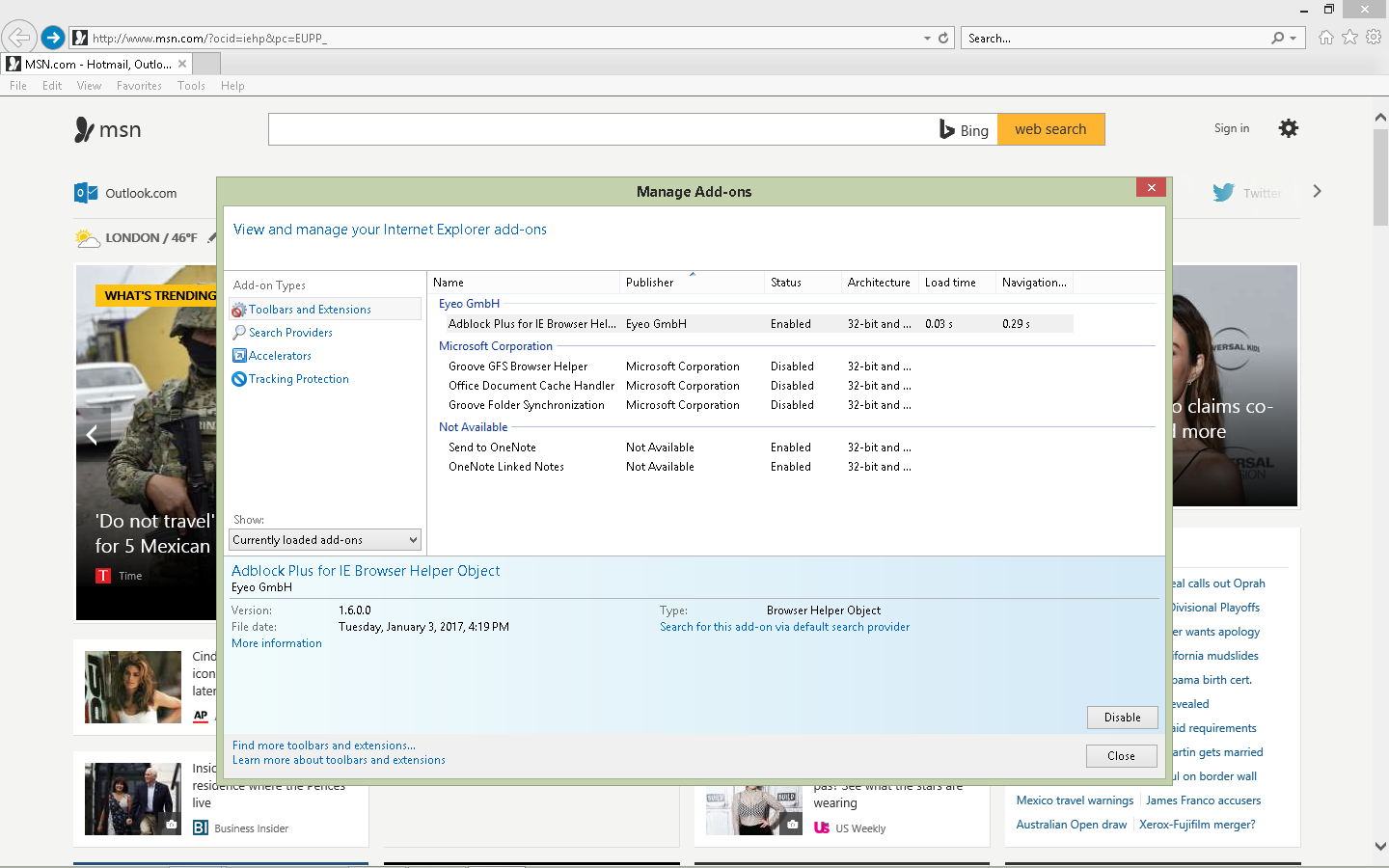 Adblock Plus for IE - Screenshot #1