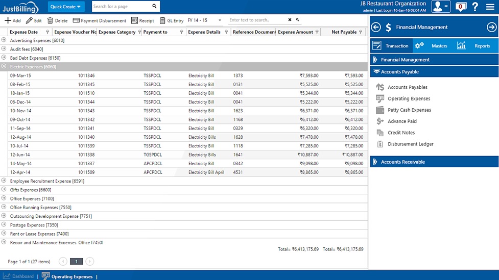 Just Billing - Screenshot #1