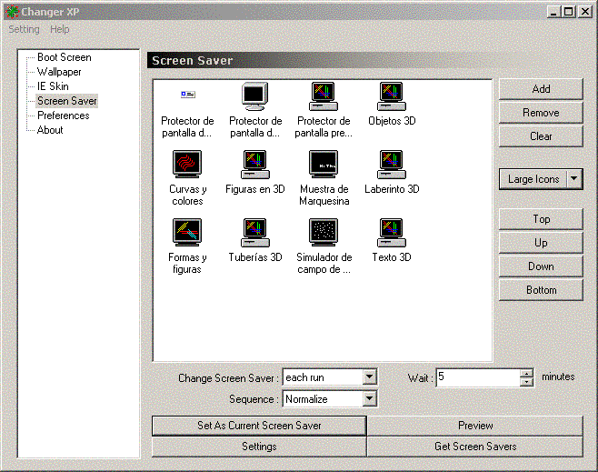 Changer XP - Screenshot #1