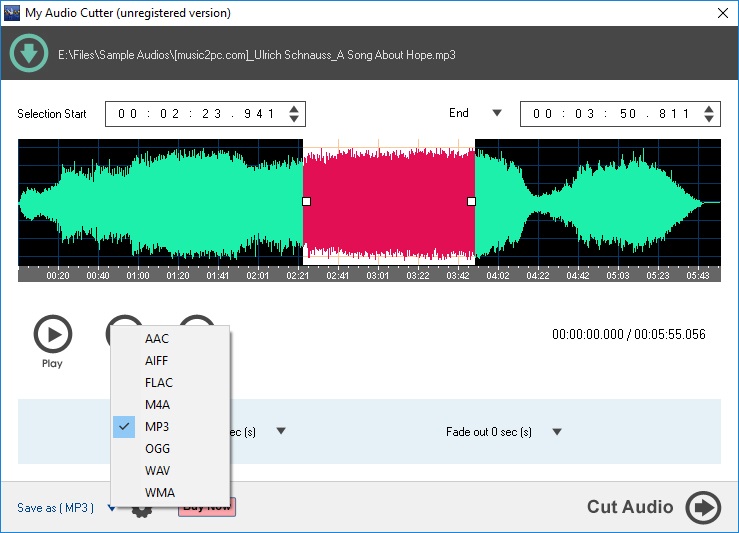 My Audio Cutter latest version - Get best Windows software