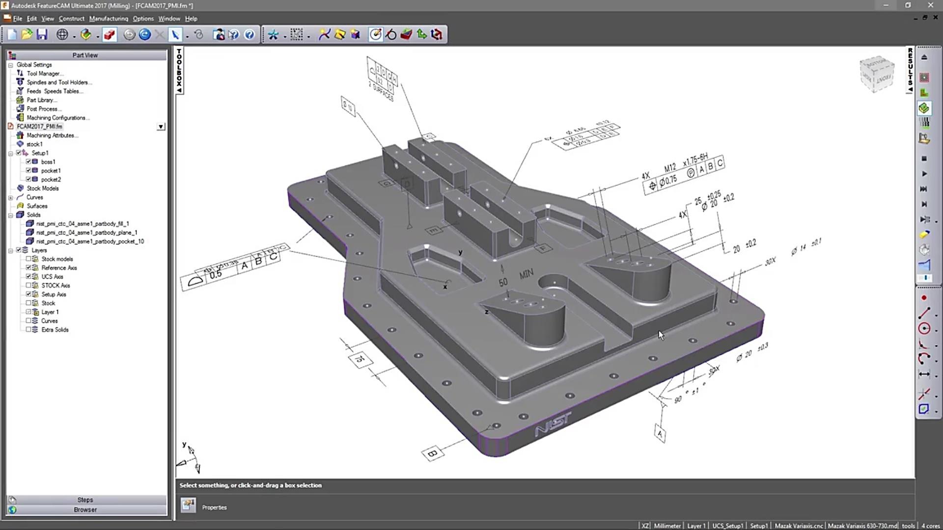 Feature cam post process for mach 3