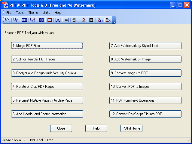 Free PDFill PDF Tools - Screenshot #5