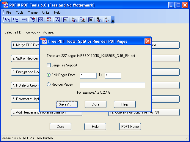 Free PDFill PDF Tools - Screenshot #4