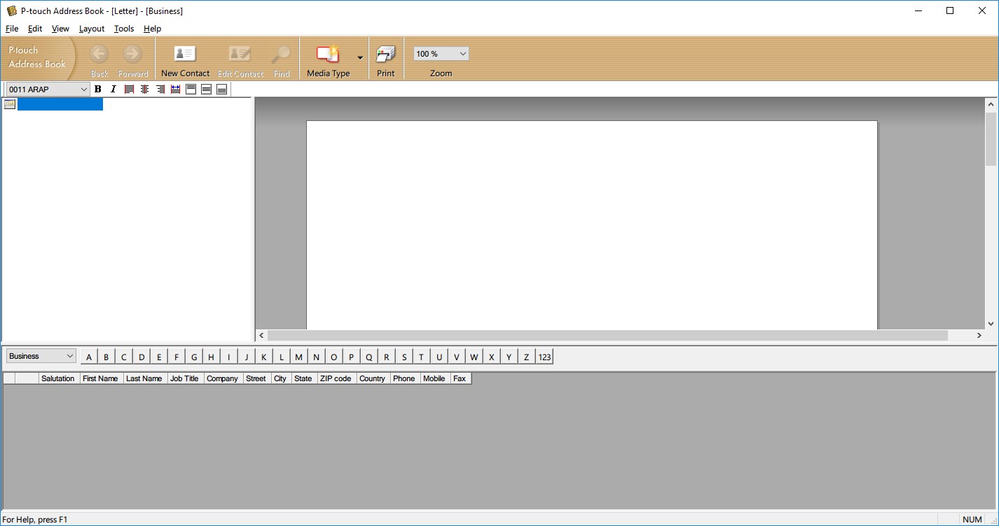 Brother P-touch Address Book - Screenshot #1