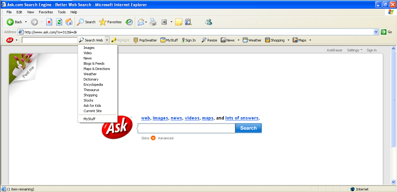 Ask Toolbar - Screenshot #3