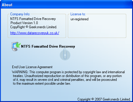 NTFS Formatted Drive Recovery - Screenshot #2