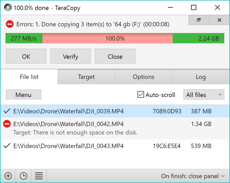 TeraCopy - Screenshot #5