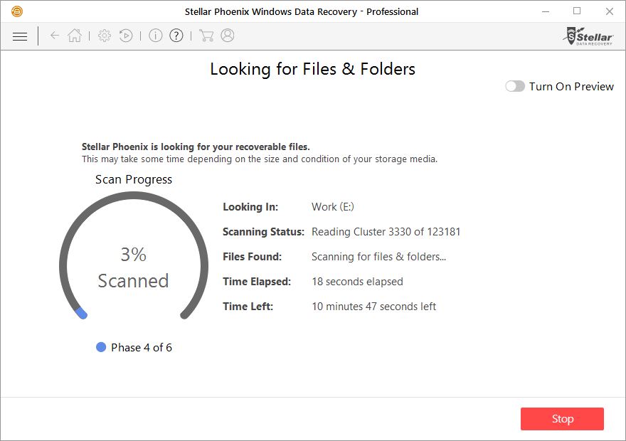 Stellar Phoenix Windows Data Recovery - Professional - Screenshot #4