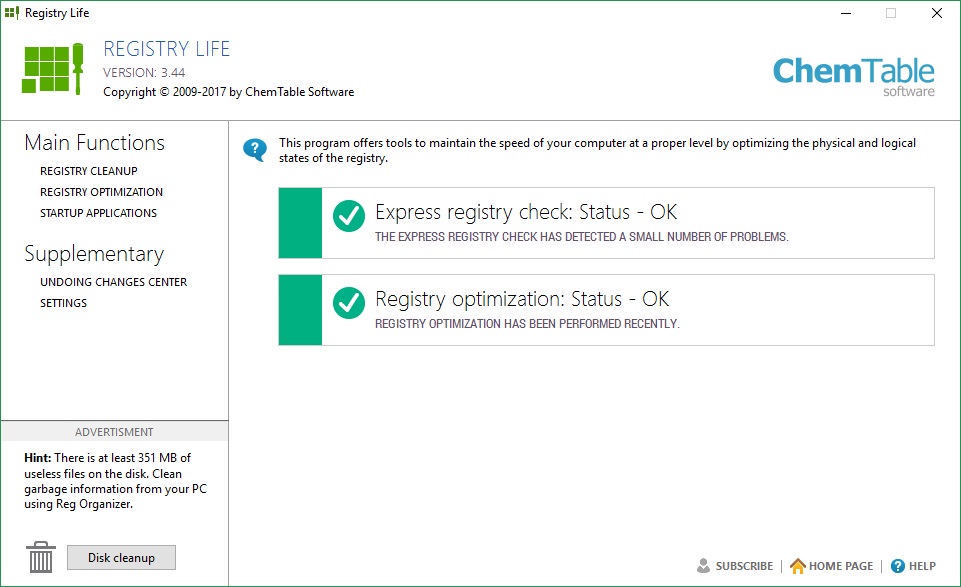 Registr stat. Реестр программ. Программа для чистки реестра. Lives программа. Chemtable Startup checking что это.