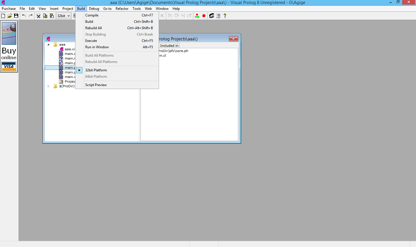 Visual Prolog - Screenshot #1