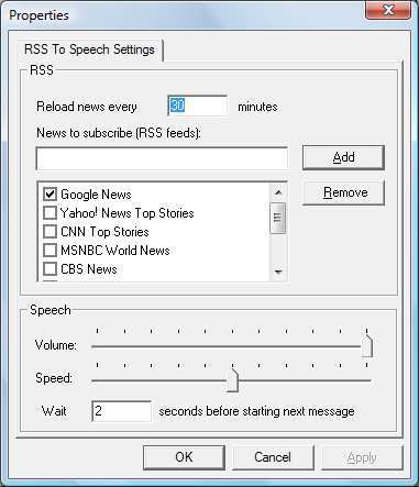 RSS To Speech - Screenshot #4