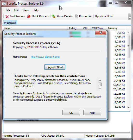 Security Process Explorer - Screenshot #2