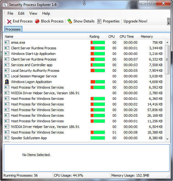 Security Process Explorer - Screenshot #1