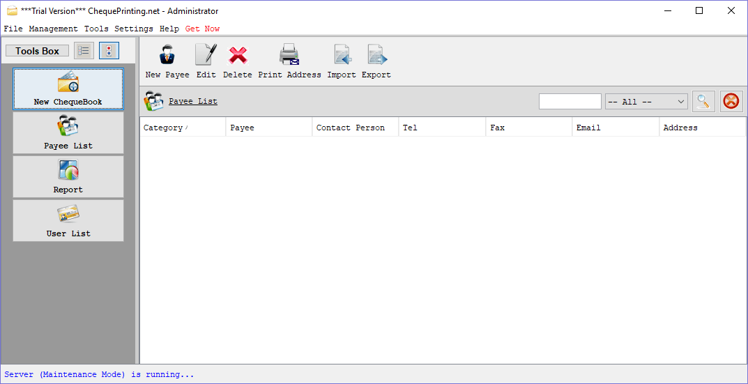 ChequePrinting.Net - Screenshot #1