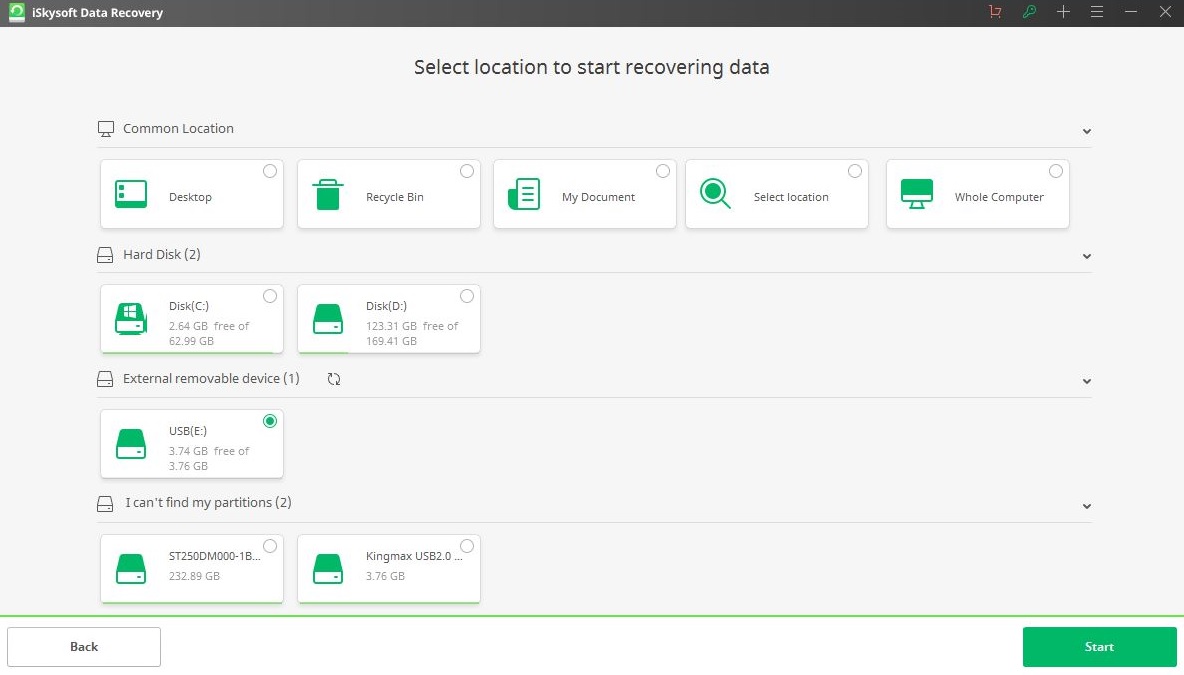 iSkysoft Data Recovery - Screenshot #2