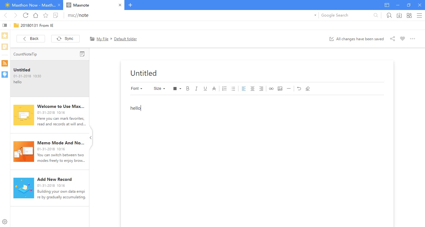 Maxthon MX5 Cloud Browser - Screenshot #4