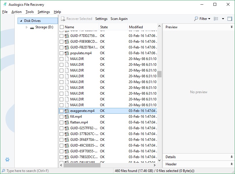 Auslogics File Recovery - Screenshot #1