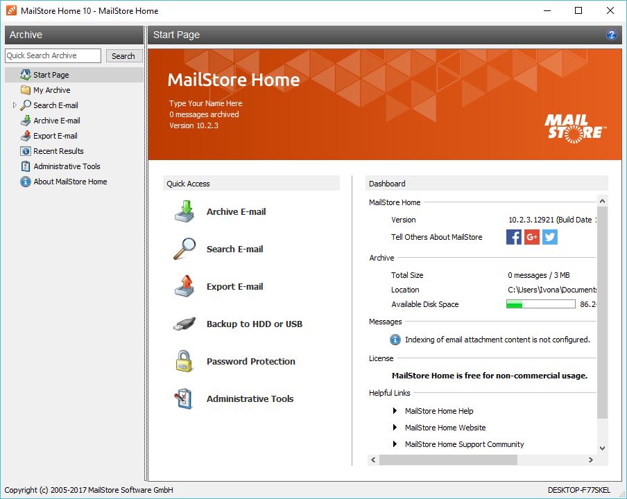 MailStore Server 13.2.1.20465 / Home 23.3.1.21974 free instals