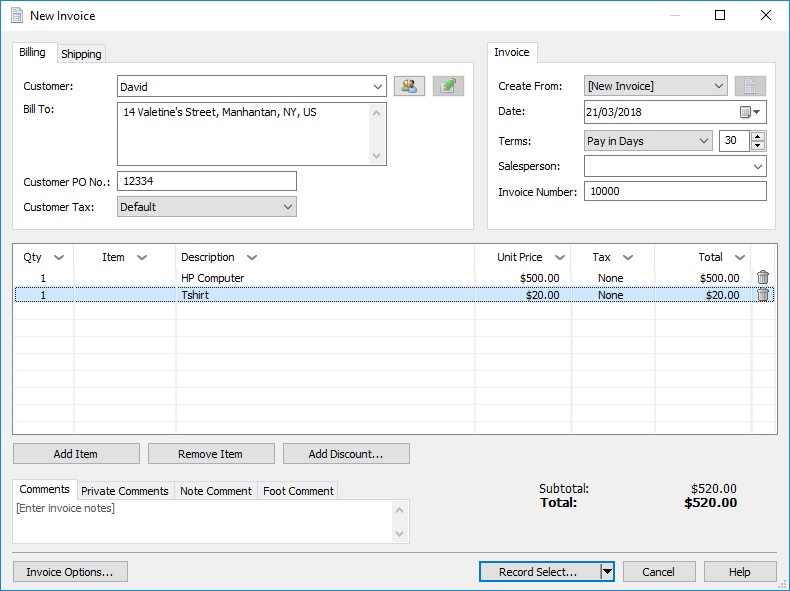 express invoice invoicing software mac os x update