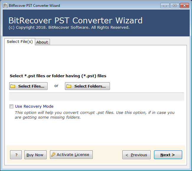 BitRecover PST Converter Wizard - Screenshot #2