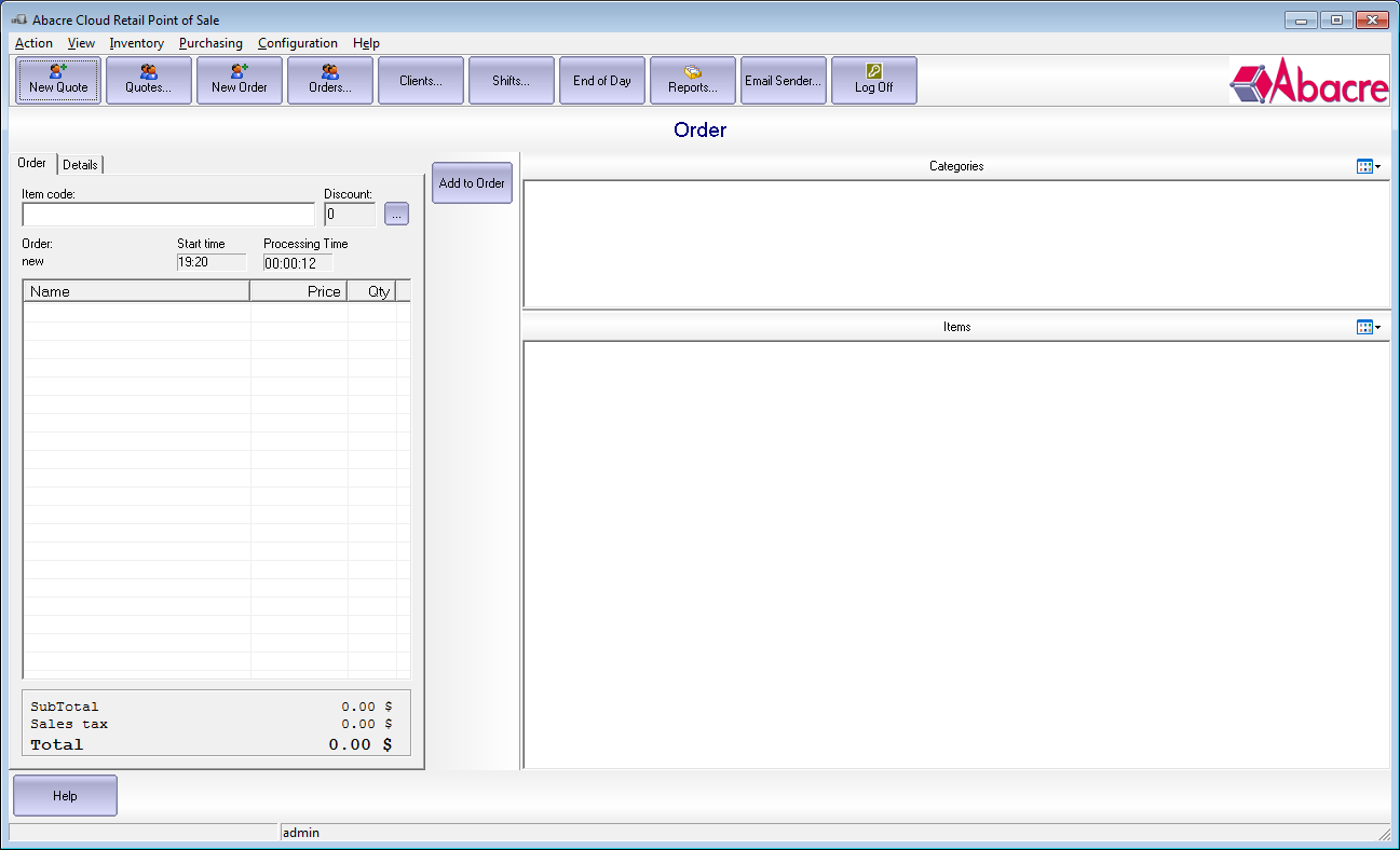 Abacre Cloud Retail Point of Sale - Screenshot #1