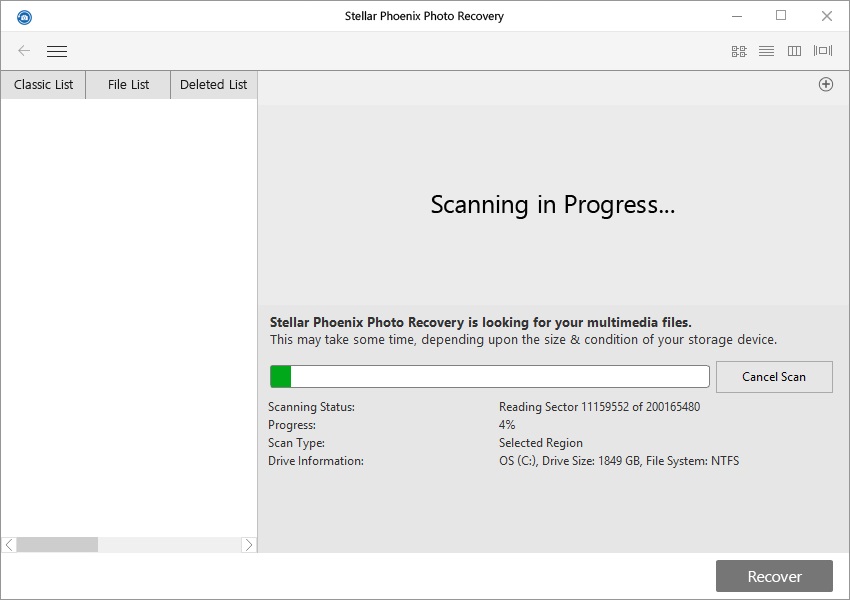 Stellar Phoenix Photo Recovery - Screenshot #4