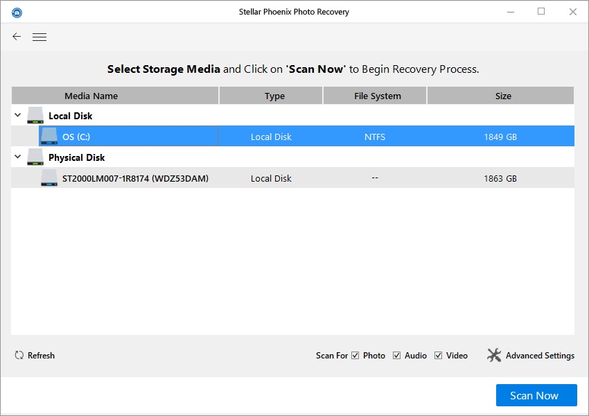 Stellar Phoenix Photo Recovery - Screenshot #3