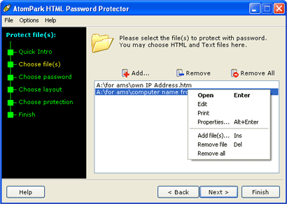 AeroTags HTML Password Protector - Screenshot #1