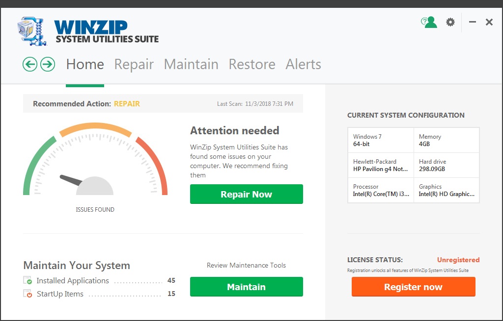 WinZip System Utilities Suite 3.19.1.6 download the last version for mac