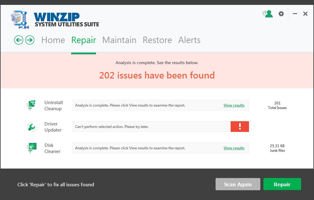 WinZip System Utilities Suite 3.19.1.6 download the new version