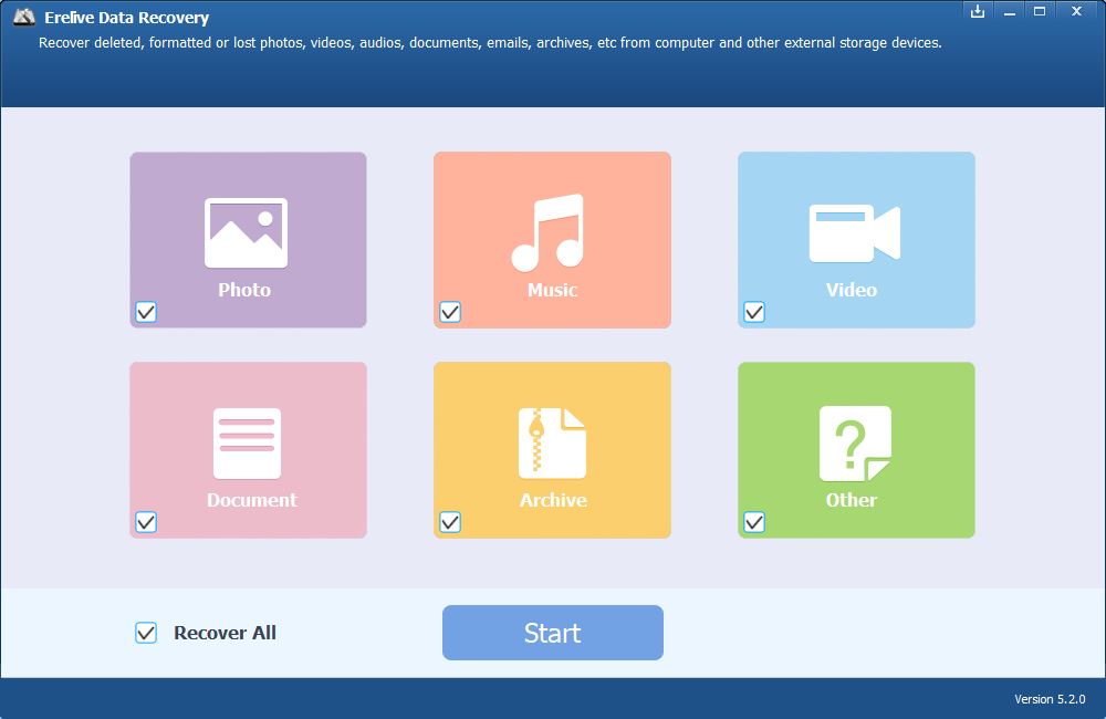 Erelive Data Recovery - Screenshot #1